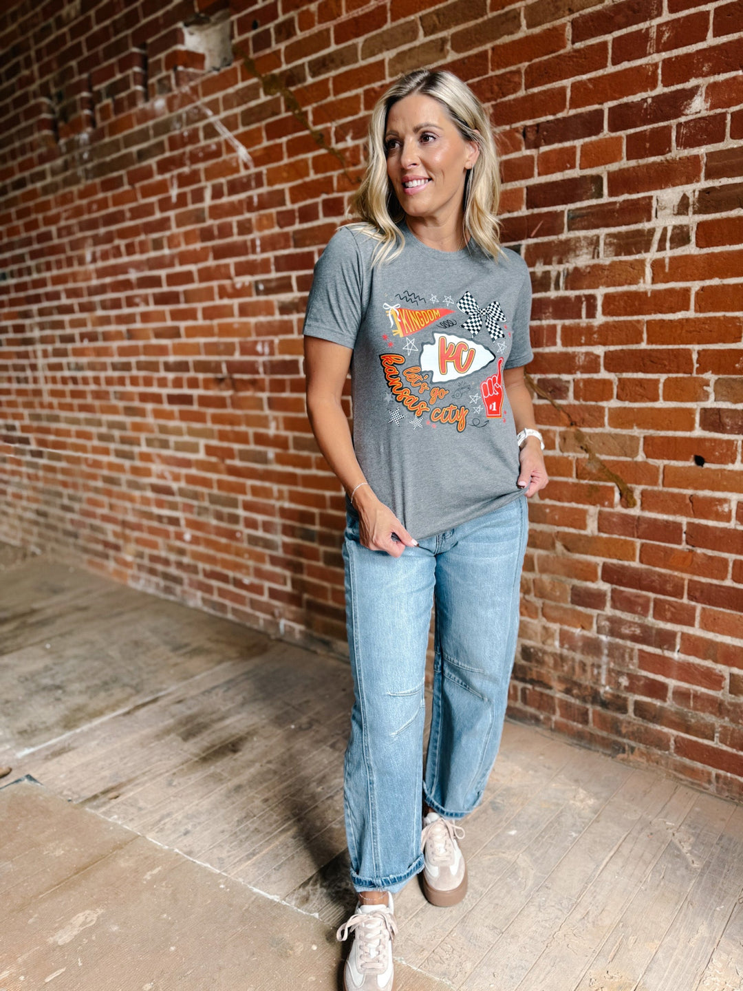 Let's Go Kansas City Collage Graphic Tee, Deep Heather