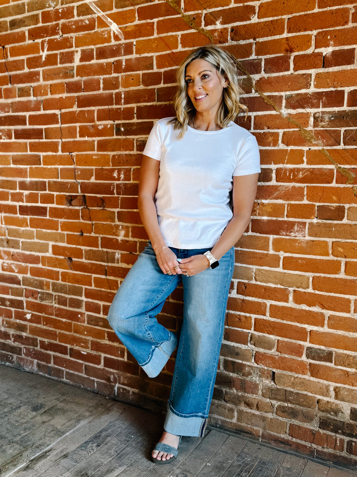 Lexi Crew Neck Tee, White