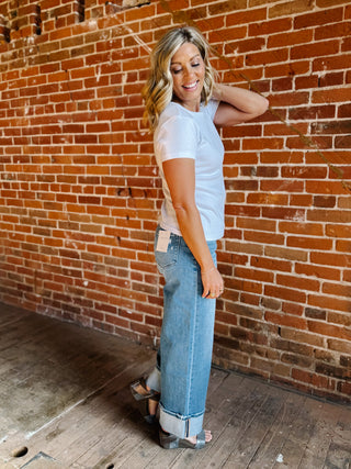 Lexi Crew Neck Tee, White