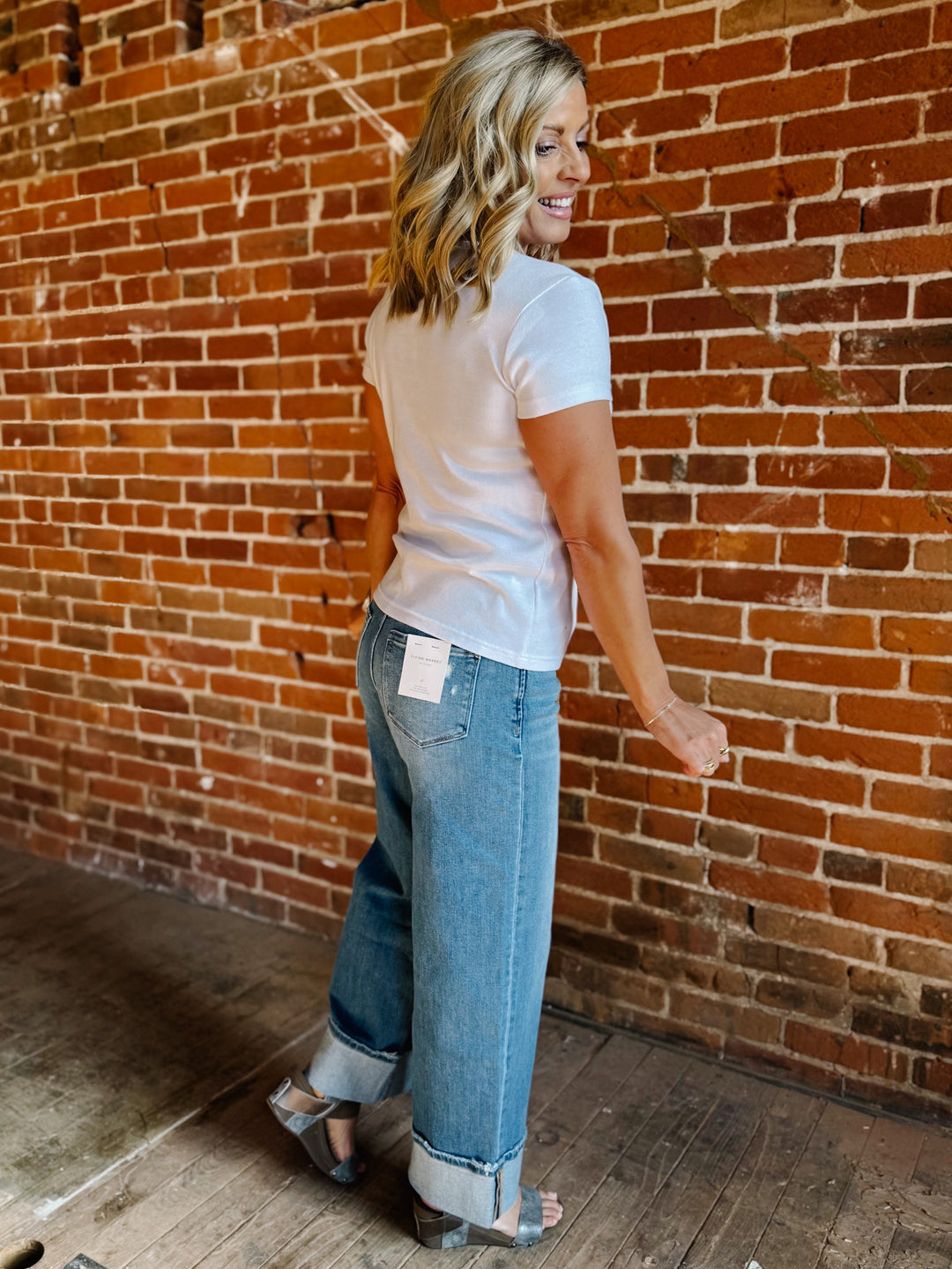 Lexi Crew Neck Tee, White