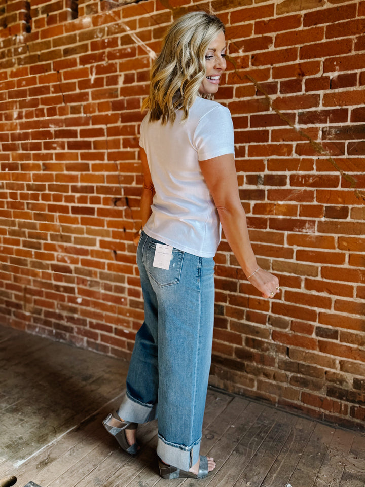 Lexi Crew Neck Tee, White
