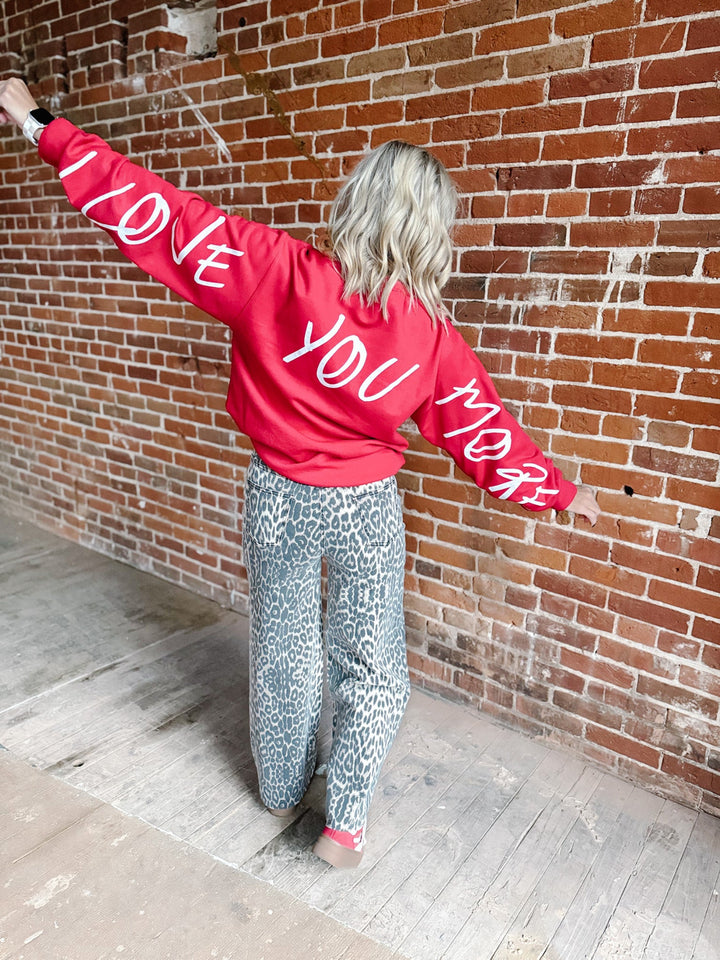 Love You Mean It Sweatshirt, Red