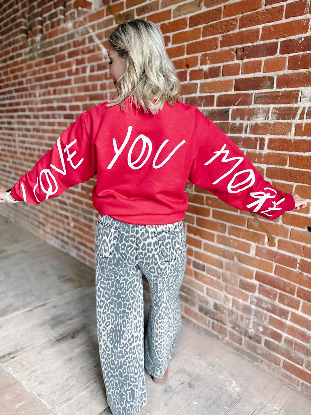 Love You Mean It Sweatshirt, Red