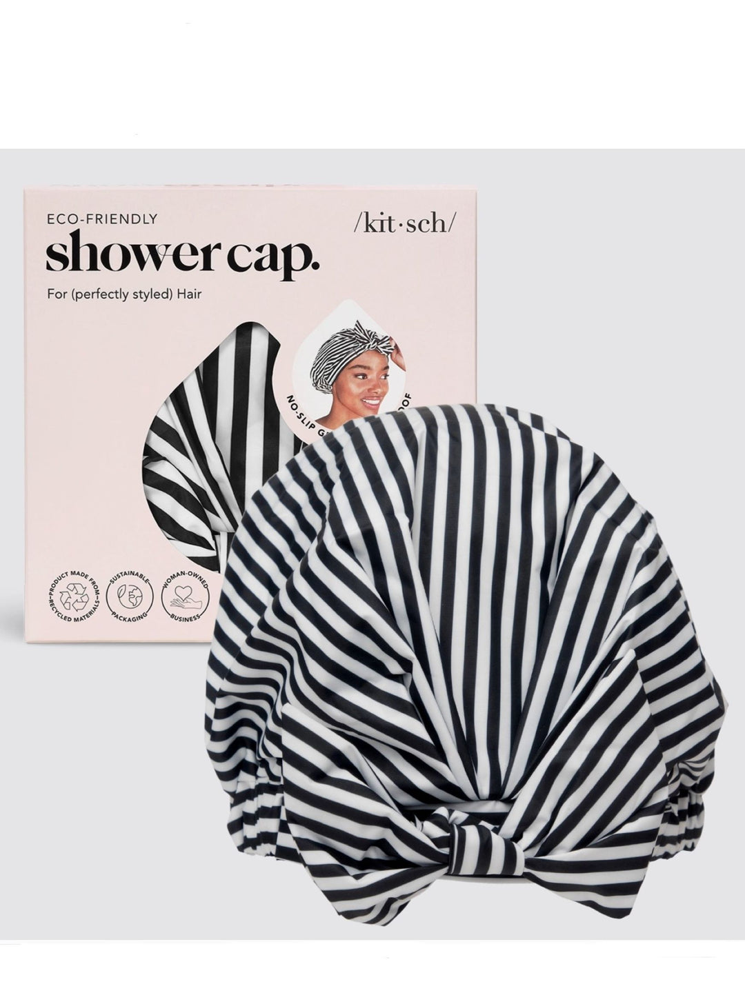 Luxury Shower Cap, Stripes