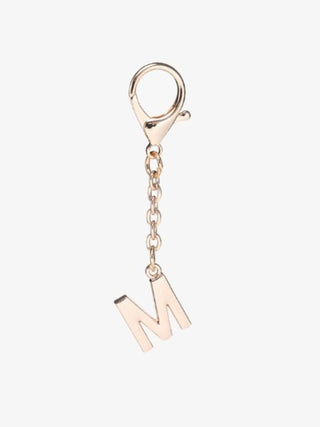 Gold Letter Bag Charms. M