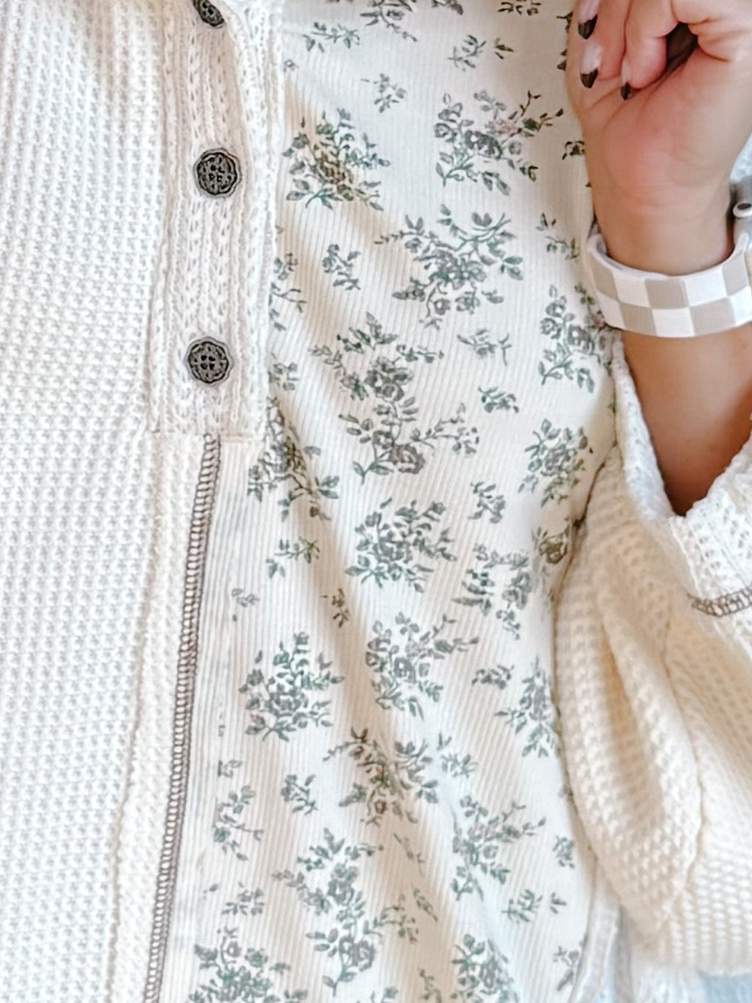 Meadow Mix Thermal Hoodie, Cream