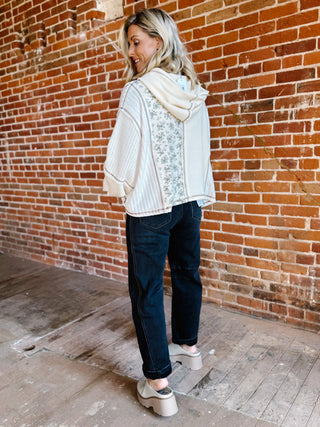 Meadow Mix Thermal Hoodie, Cream