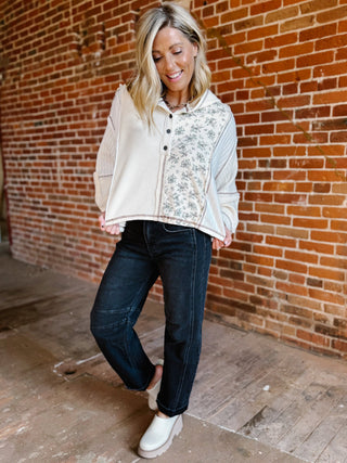 Meadow Mix Thermal Hoodie, Cream