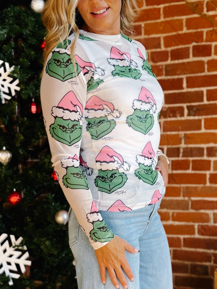 Mean One Mesh Top, White