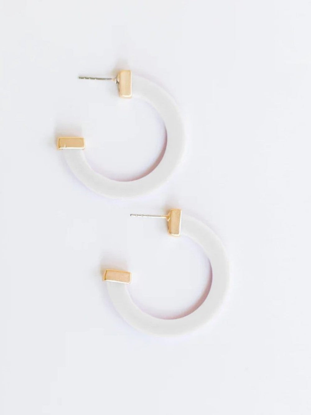 Medium Acrylic Hoop Earring, Clear