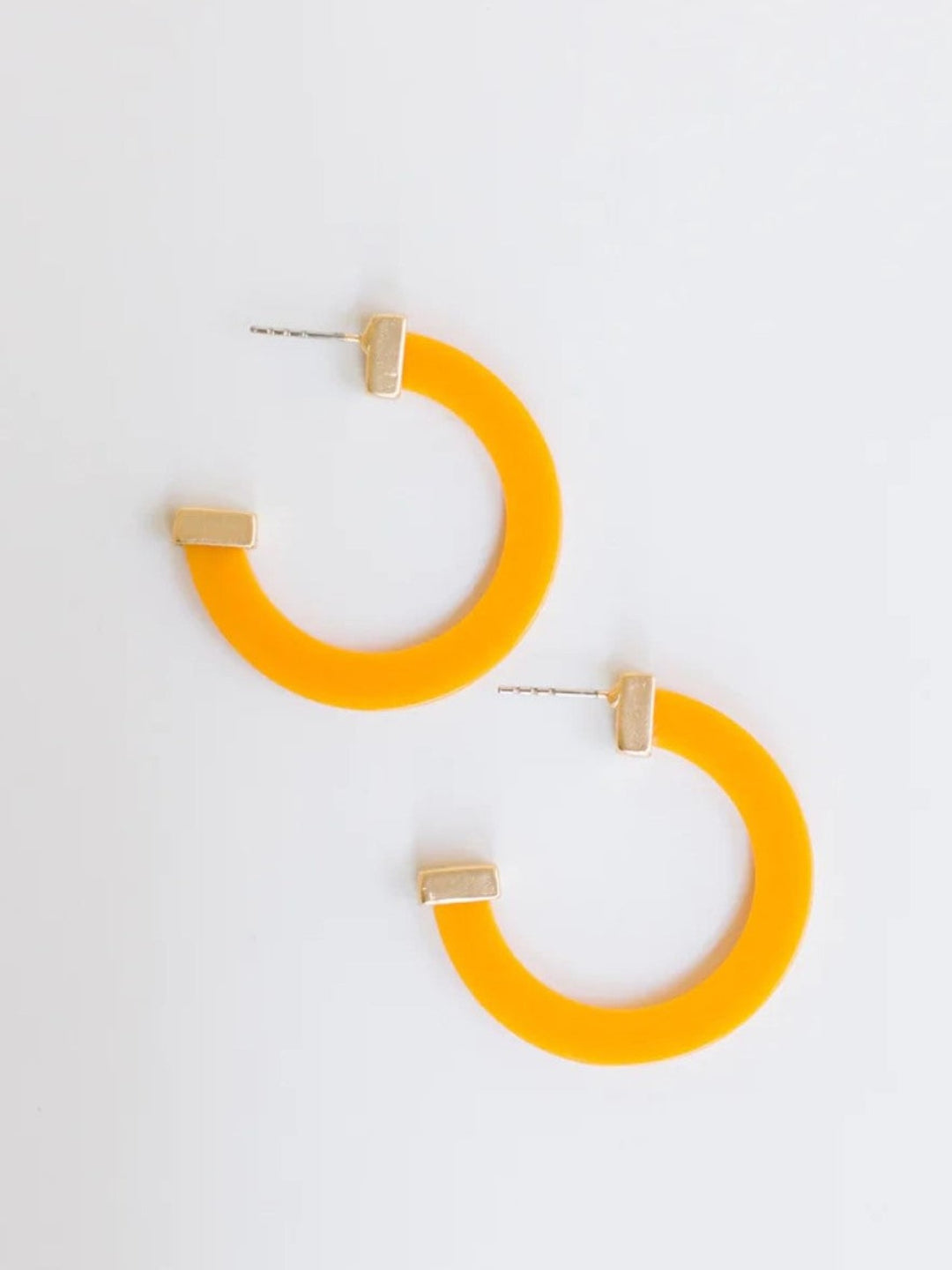 Medium Acrylic Hoop Earring, Clementine