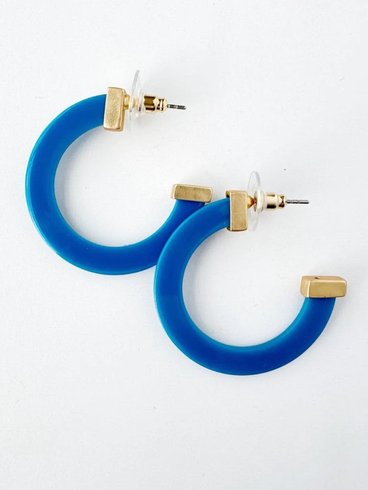 Medium Acrylic Hoop Earring, Havelock
