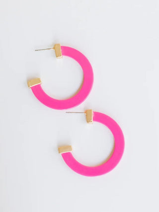 Medium Acrylic Hoop Earring
