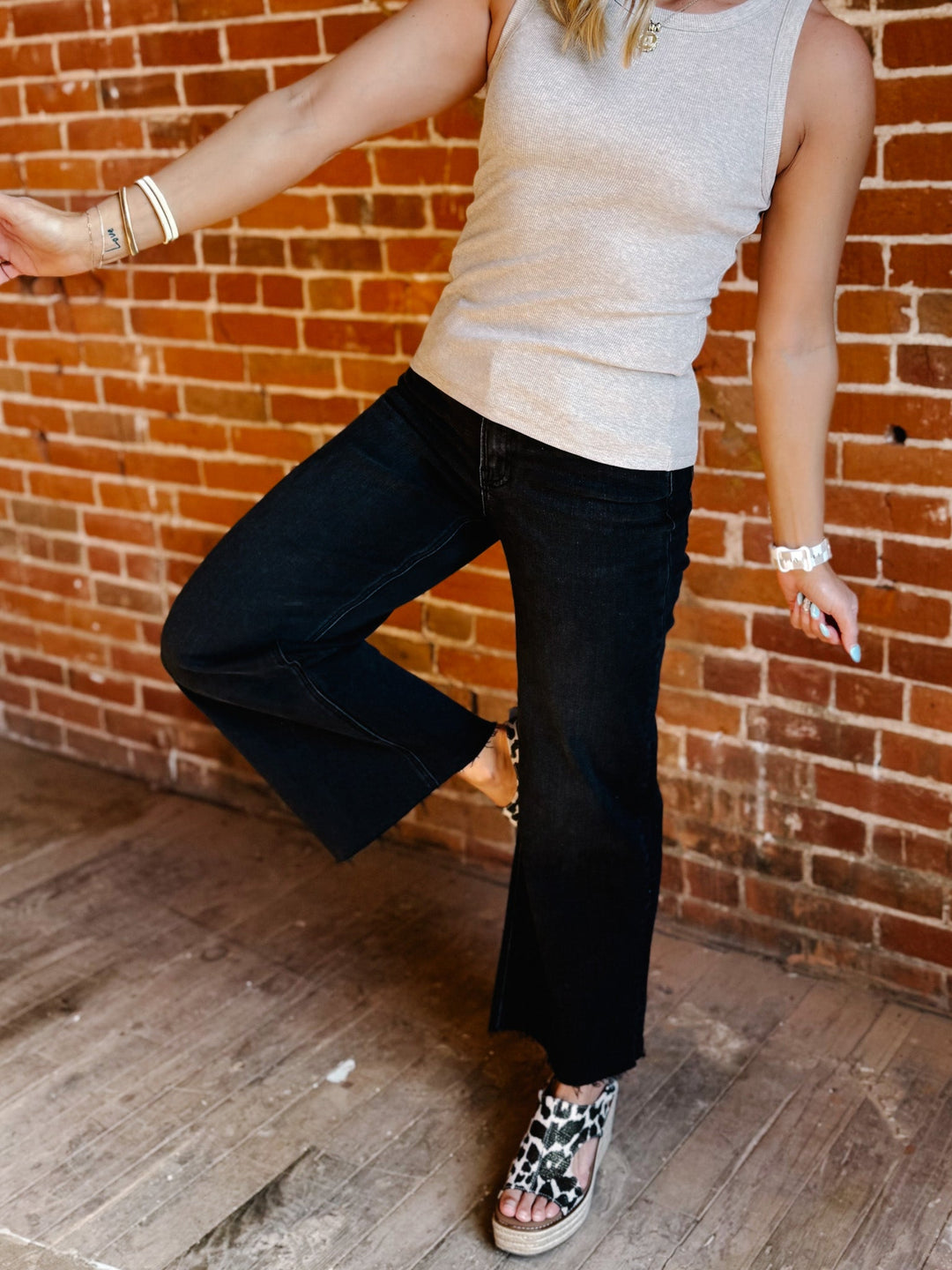 Midnight Muse High-Rise Wide Leg Jeans, Black