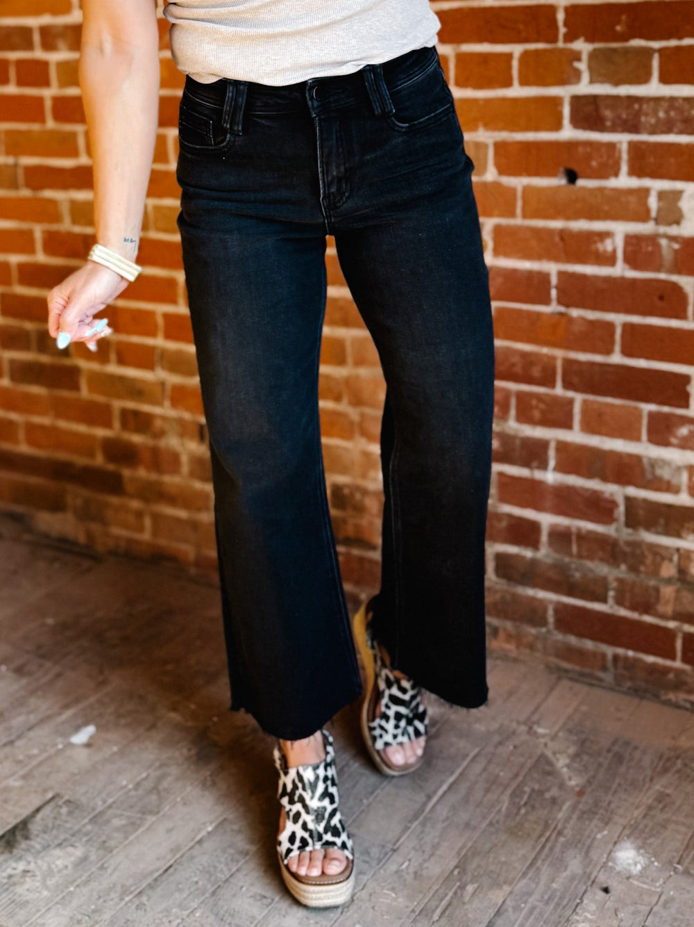 Midnight Muse High-Rise Wide Leg Jeans, Black