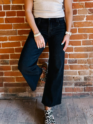 Midnight Muse High-Rise Wide Leg Jeans, Black