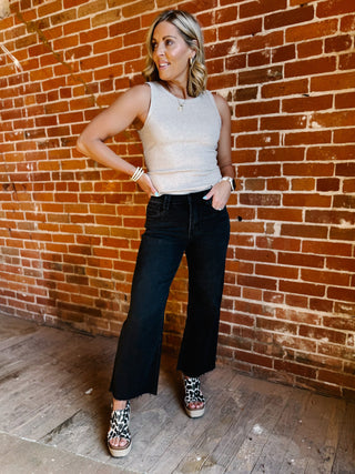 Midnight Muse High-Rise Wide Leg Jeans, Black