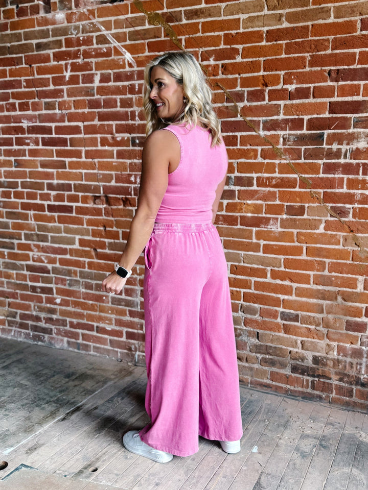 Mineral Mood Two Piece Set, Fuchsia