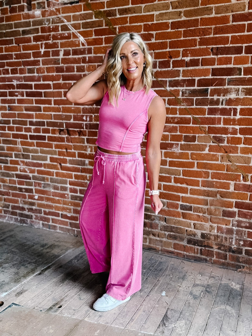 Mineral Mood Two Piece Set, Fuchsia