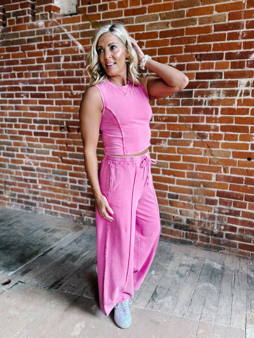 Mineral Mood Two Piece Set, Fuchsia