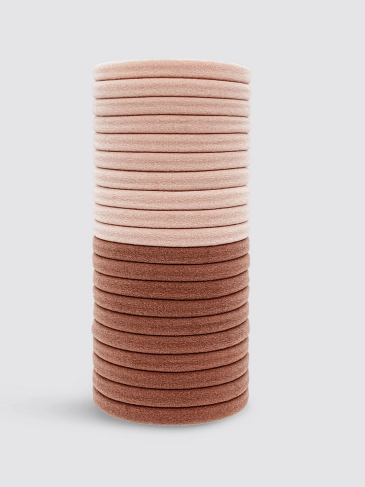 Eco-Friendly 20 Piece Nylon Elastics, Blush