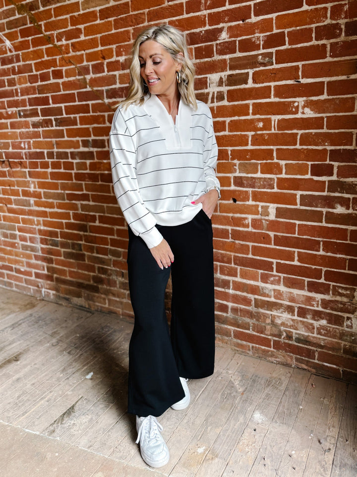 Off Duty Chic Cropped Pant, Black