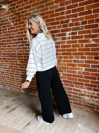 Off Duty Chic Cropped Pant, Black