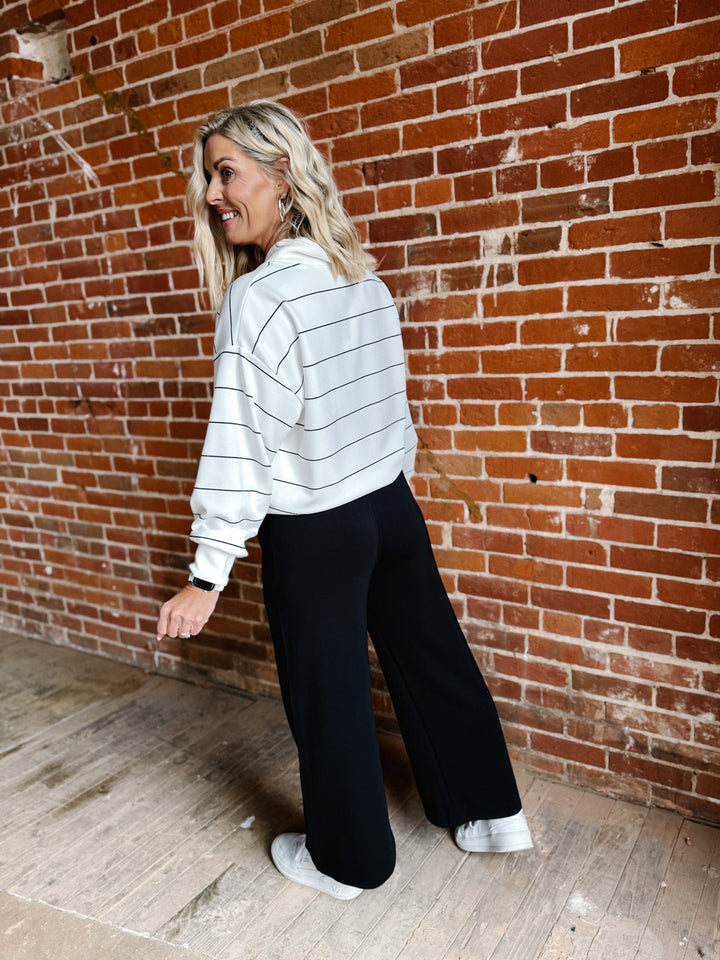 Off Duty Chic Cropped Pant, Black