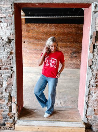 On Friday We Wear Red Graphic Tee, Red