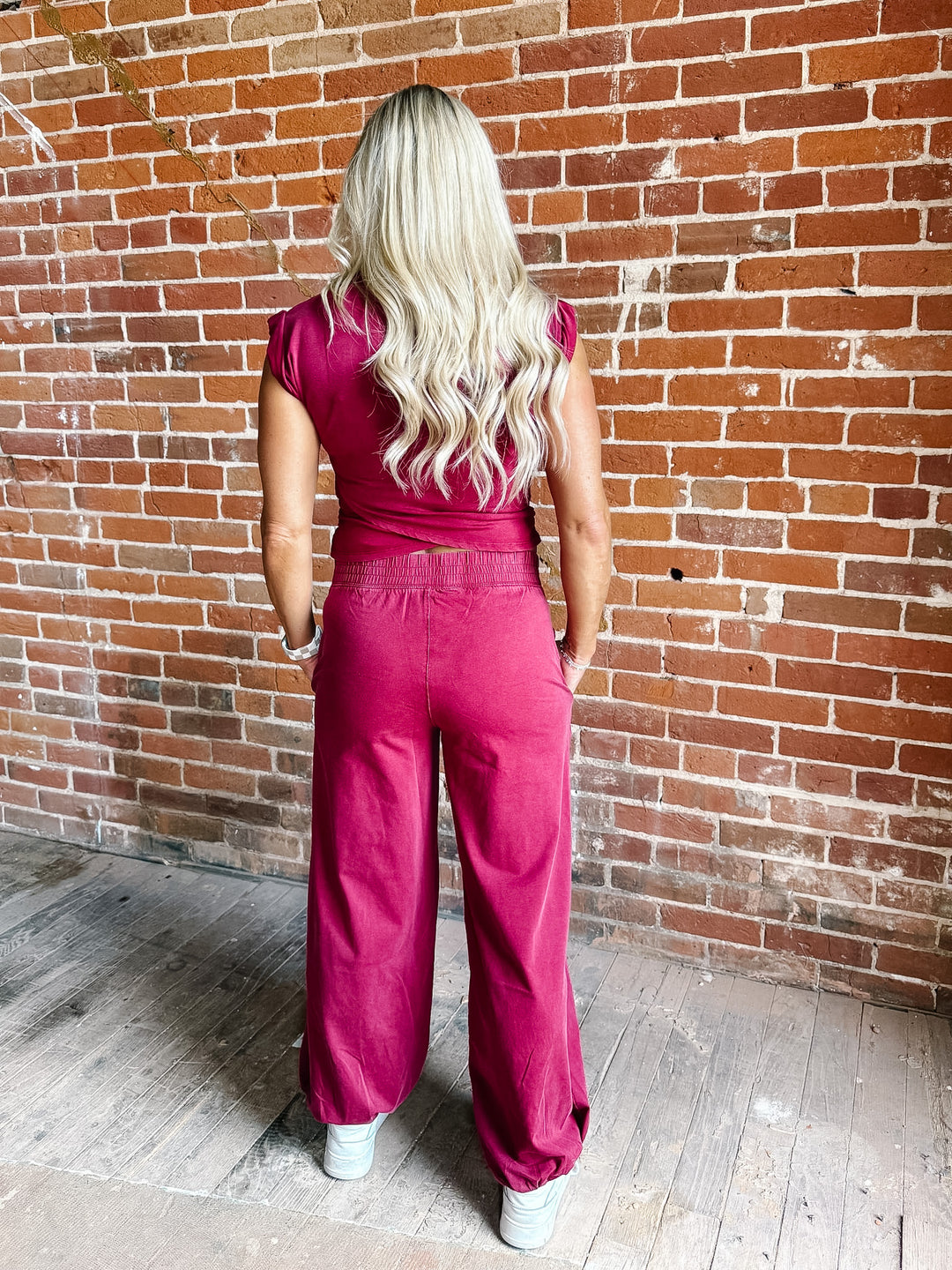 On the Move Mineral Wash Crop Top