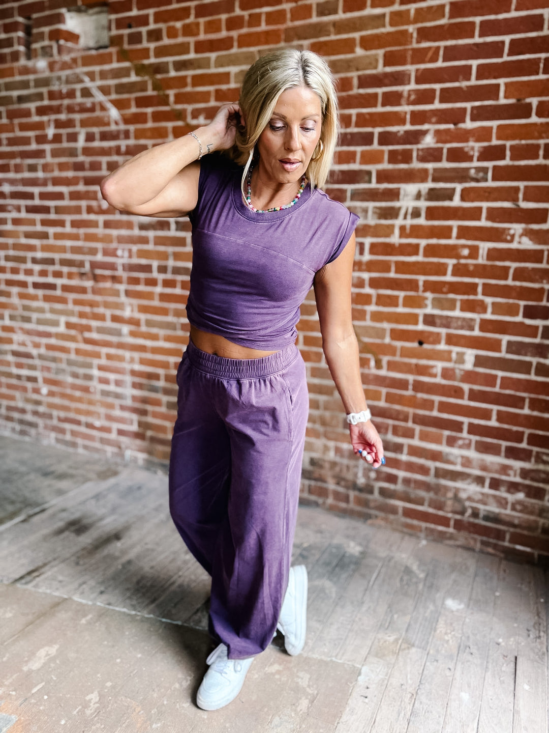 On the Move Mineral Wash Crop Top