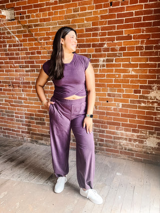 On the Move Mineral Wash Crop Top