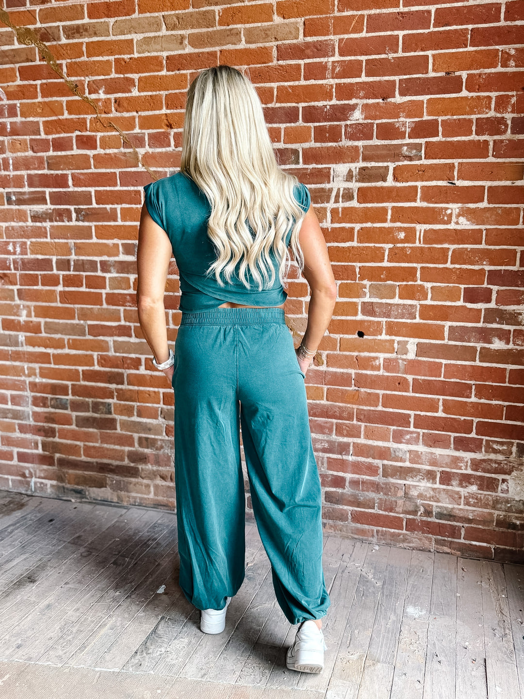 On the Move Mineral Wash Crop Top