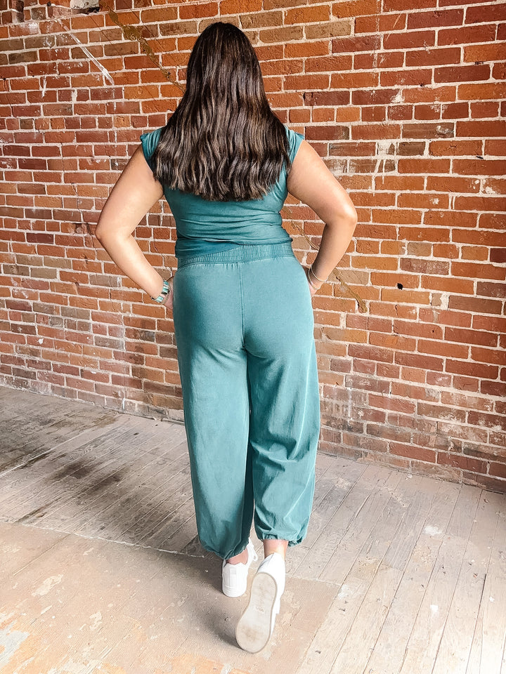 On the Move Mineral Wash Crop Top