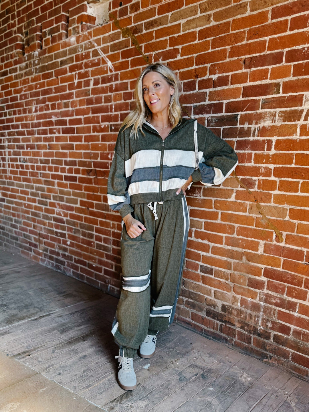 Painted Path Zip Hoodie, Olive