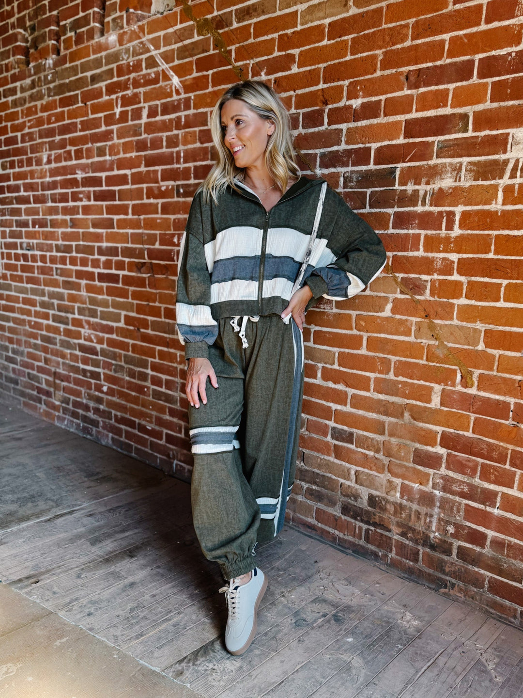 Painted Path Zip Hoodie, Olive