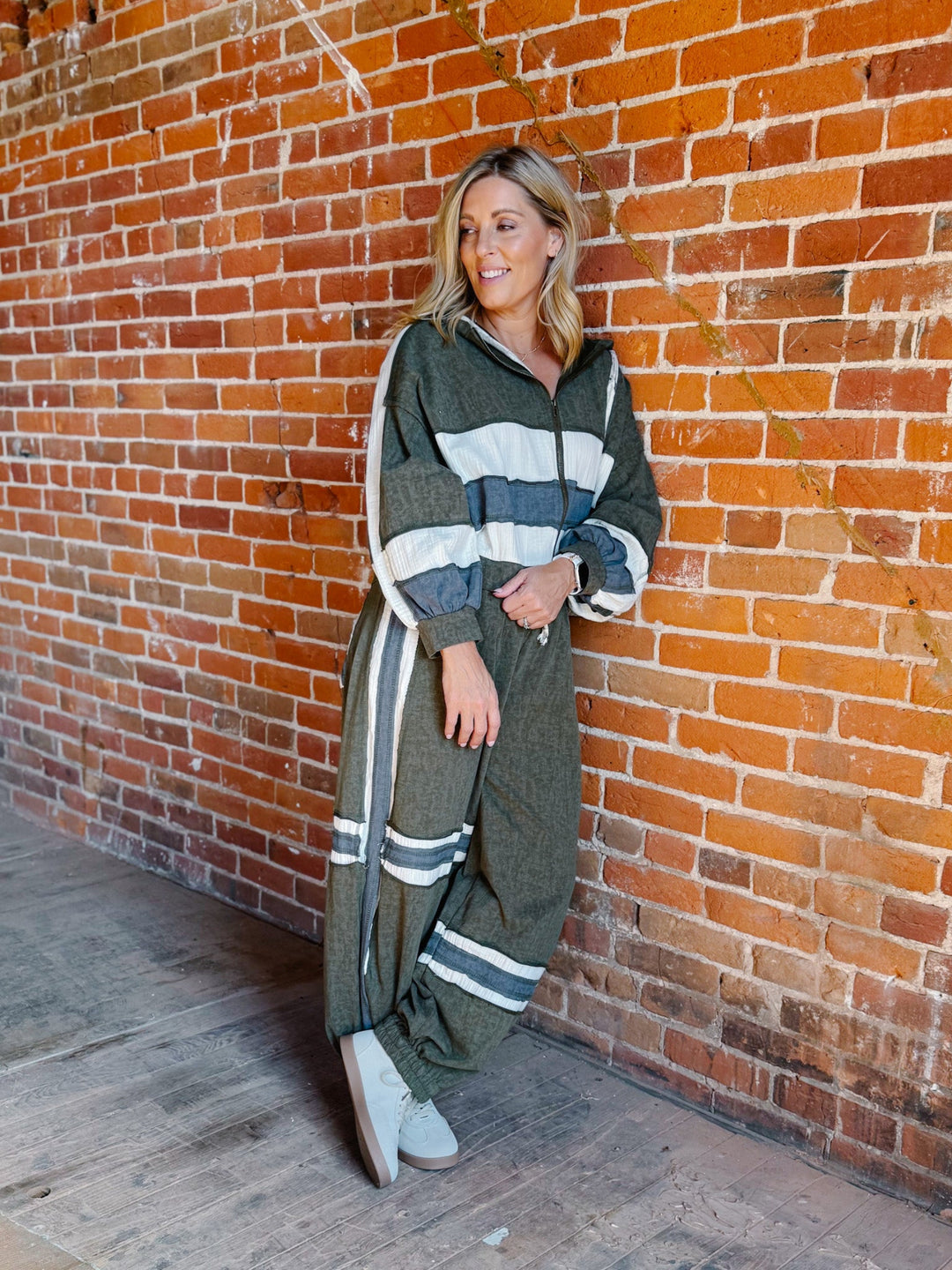 Painted Path Zip Hoodie, Olive