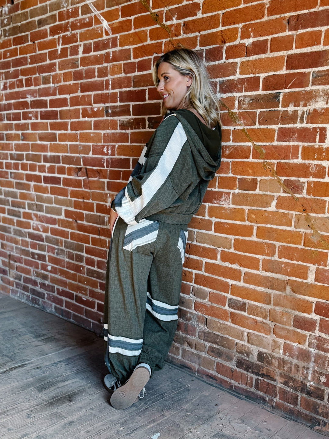 Painted Path Zip Hoodie, Olive