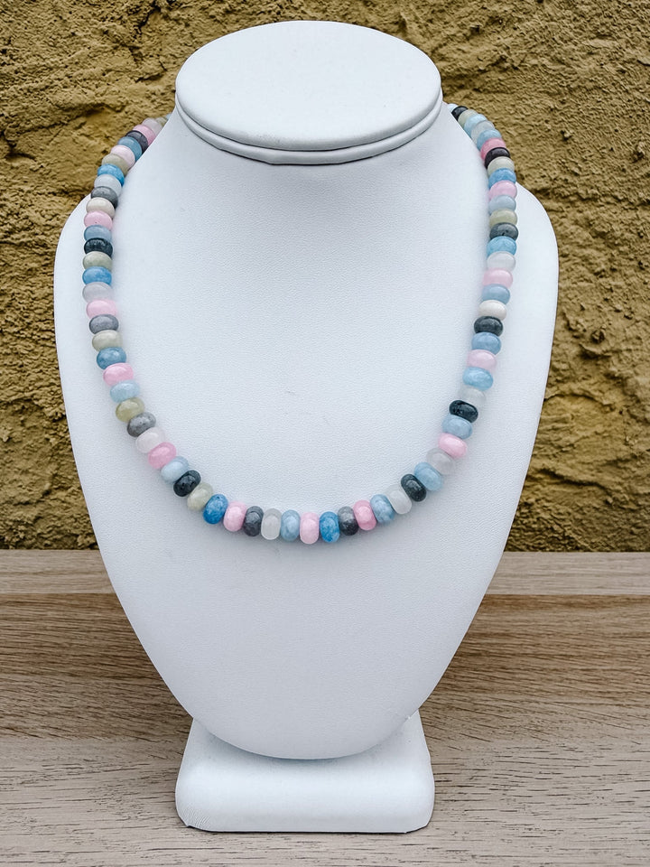 Pastel Gemstone Beaded Necklace