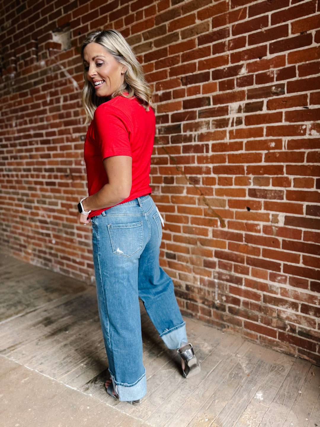 Patchwork KC Graphic Tee, Red