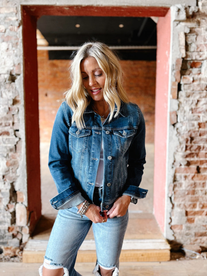 Perfect Day Denim Jacket, Dark Wash