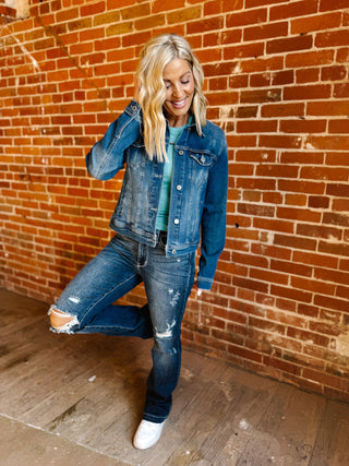 Perfect Day Denim Jacket, Dark Wash