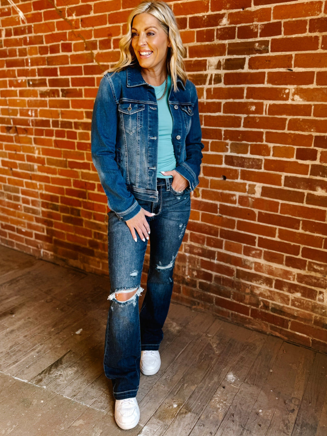 Perfect Day Denim Jacket, Dark Wash