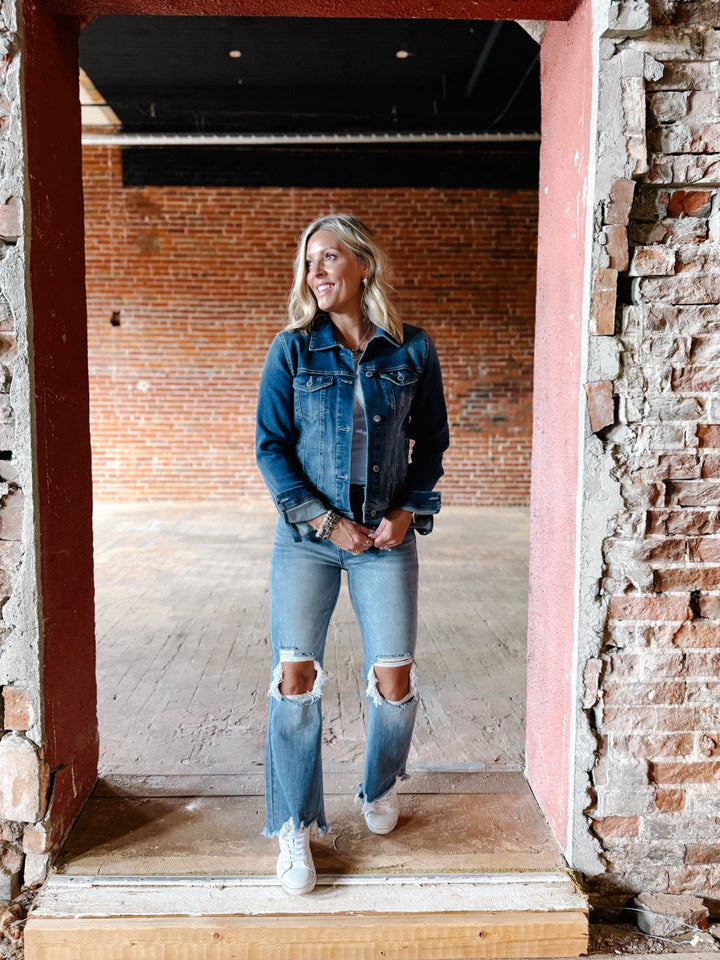 Perfect Day Denim Jacket, Dark Wash