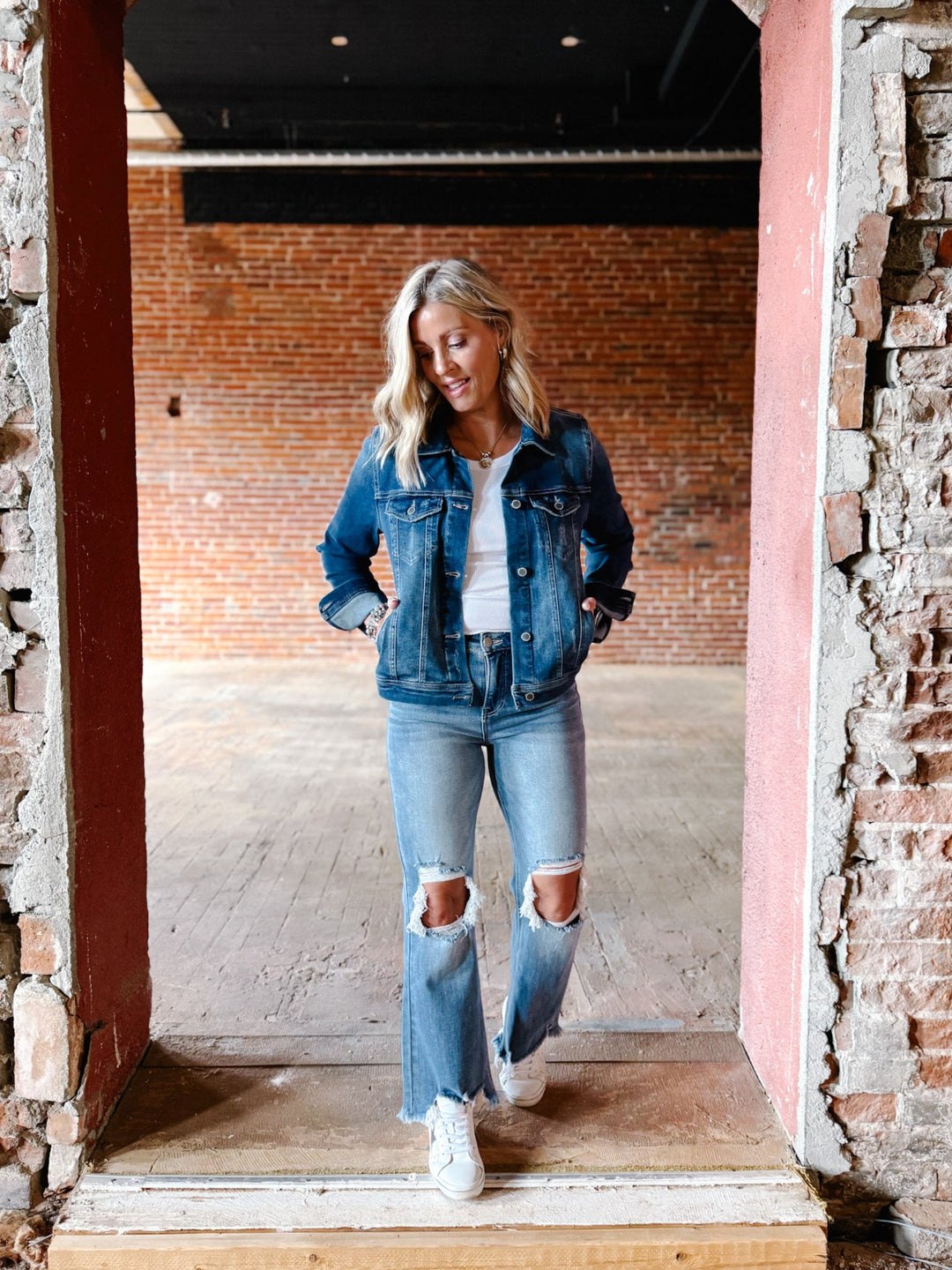 Perfect Day Denim Jacket, Dark Wash