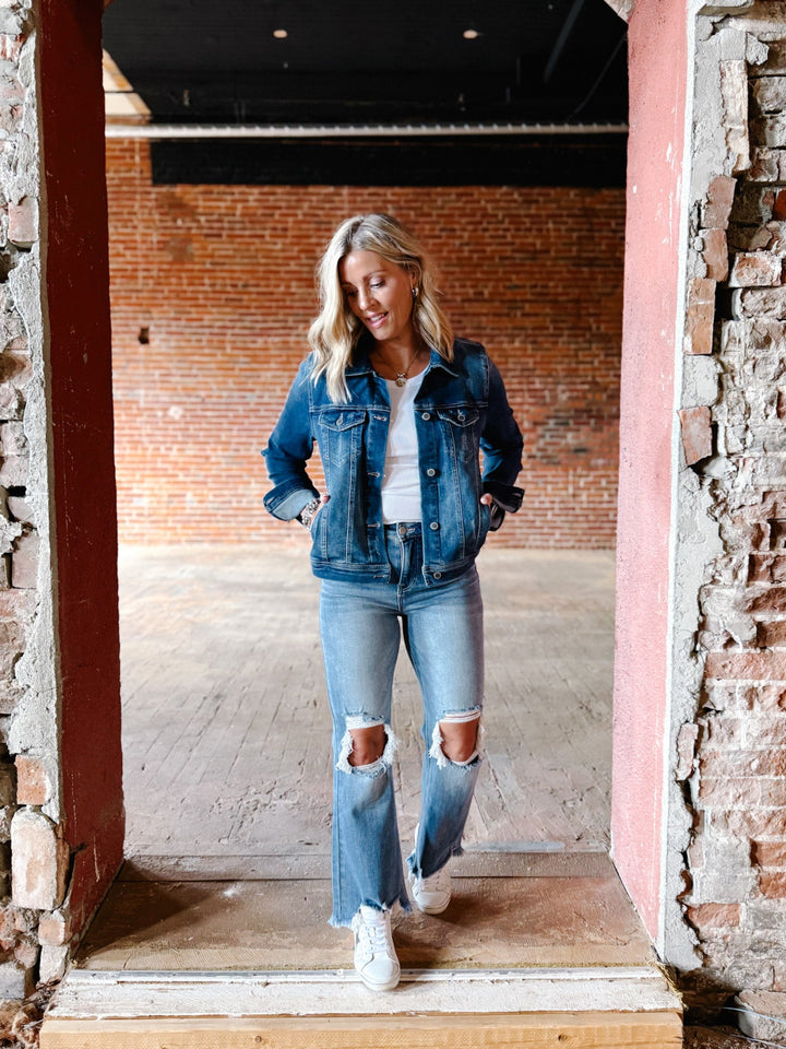 Perfect Day Denim Jacket, Dark Wash