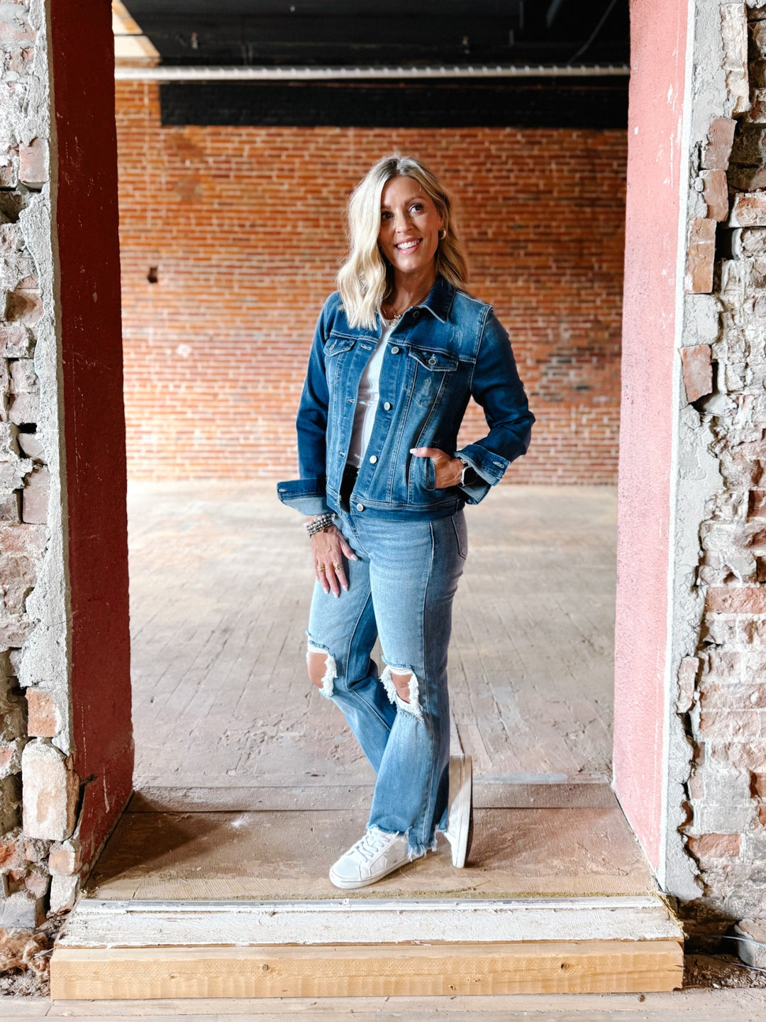 Perfect Day Denim Jacket, Dark Wash