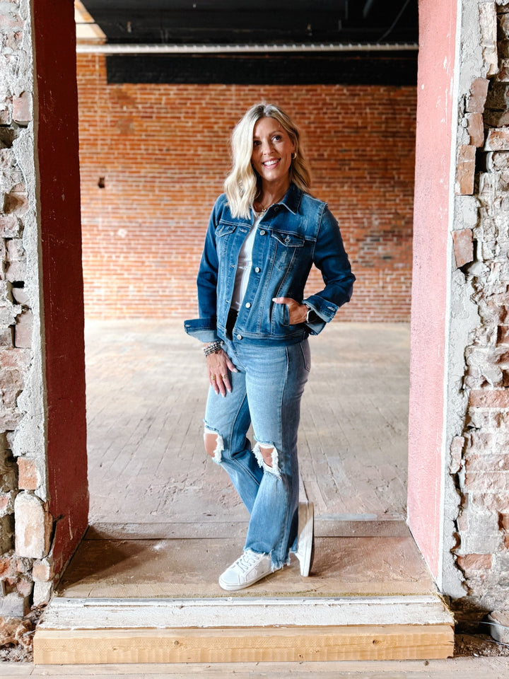 Perfect Day Denim Jacket, Dark Wash