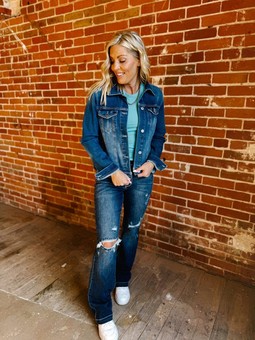 Perfect Day Denim Jacket, Dark Wash