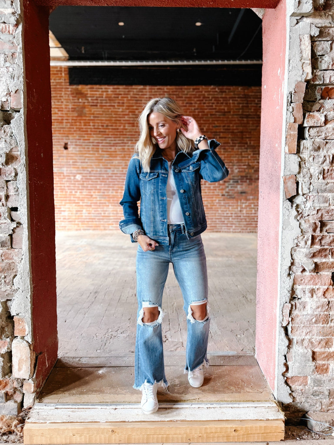 Perfect Day Denim Jacket, Dark Wash